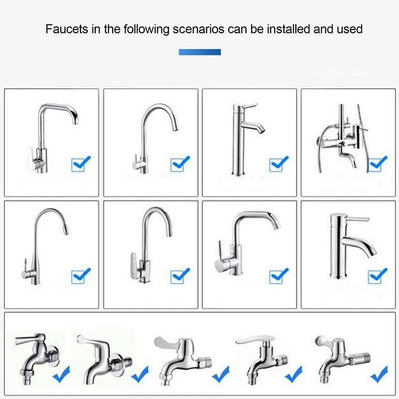 2/3 Modes Sink Faucet 360 Degree Rotation Filter Extension Tube Shower Water Saving Tap Universal Kitchen Gadgets  Accessories