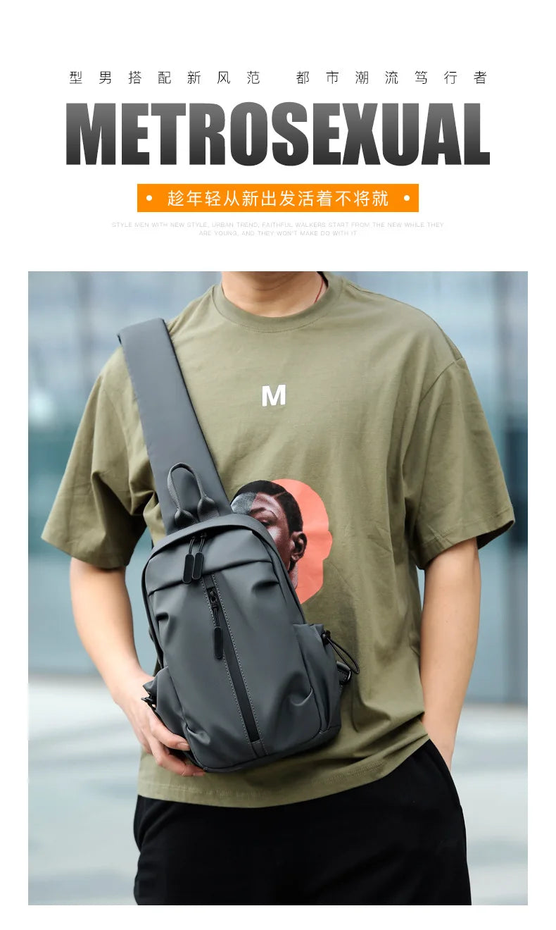 2023 New Multifunctional Chest Bag Men Chest Bag Outdoor Casual Fashion One Shoulder Crossbody Bag