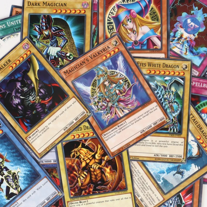 66-148PCS Yugioh Cards with Tin Box Yu Gi Oh Card English Holographic Golden Letter Duel Links Game Card Blue Eyes Exodia