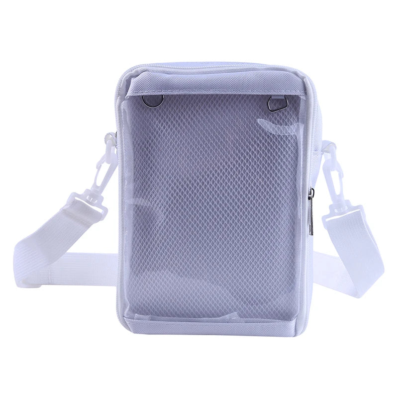 2024 Mini Crossbody Bags for Women Cute PVC transparent Small clear Ita Bag Black White women's Shoulder Purse for Phone