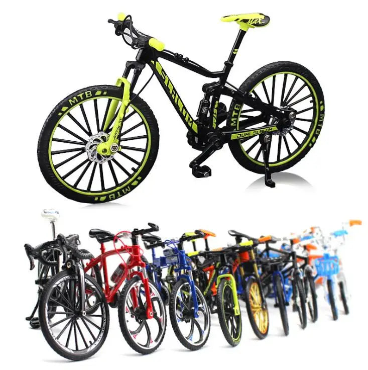 1:10 Mini Finger Mountain Alloy Bicycle Diecast Model Metal Bike Racing Toy Bend Road Simulation Collection Toys for Childrens