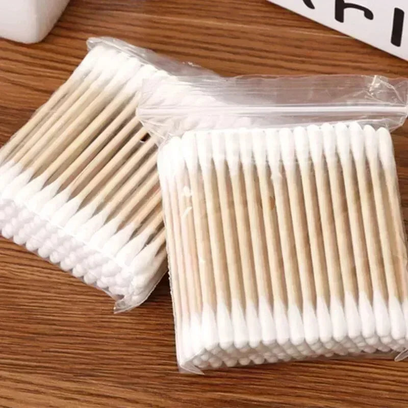 100/300/500/800pcs Double-ended Kapok swabs Nose and Ears Clean makeup kit Lipstick swabs