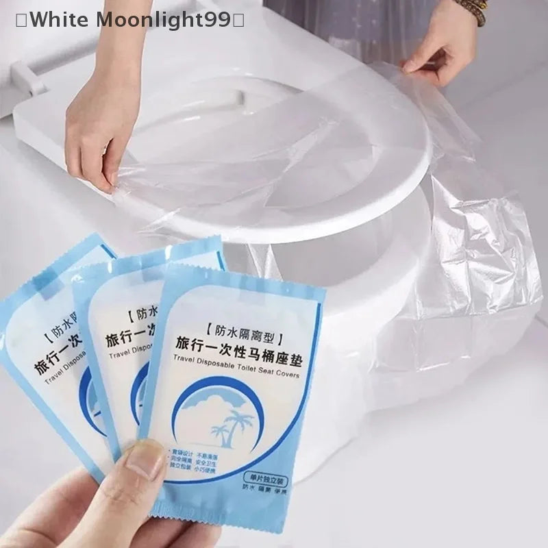 50pcs/bag Disposable Toilet Seat Cushion Toilet Seat Cushion Clean And Hygienic Public Bathroom Travel Disposable Toilet Cover