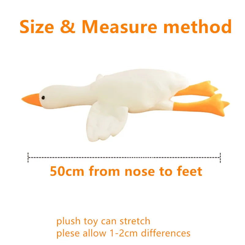 50/130CM Hot Goose Plush Stuffed Soft Duck Sleeping Pillow Sofa Cushion Kids Girlfriend Birthday Gift