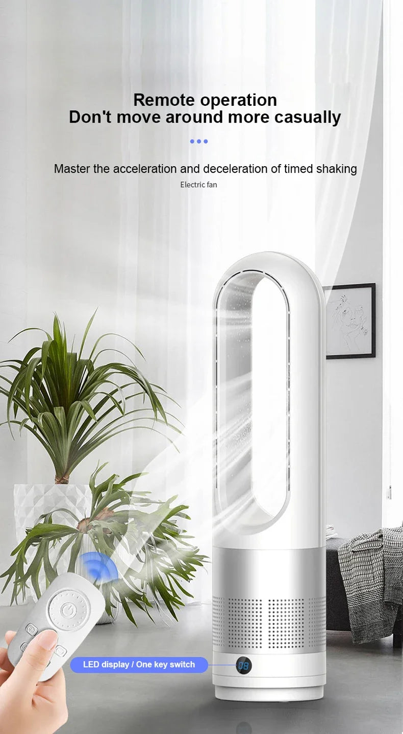 2024 Air Purification Circulation Bladeless Fan Ultra-Quiet Dormitory Desk Floor Electric Fan Tower Bladeless Room