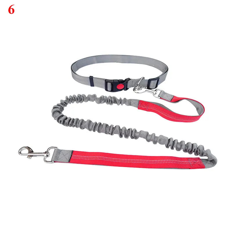 Adjustable Hand Free Dog Leash for Dog Pet Walking Running Jogging Dog leashes Waist Belt Chest Strap Traction Rope pet collars