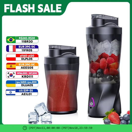 2024 New Juicer Home Travel Portable Juicing Cup Rechargeable Juice Machine Multifunctional 700ML Blender