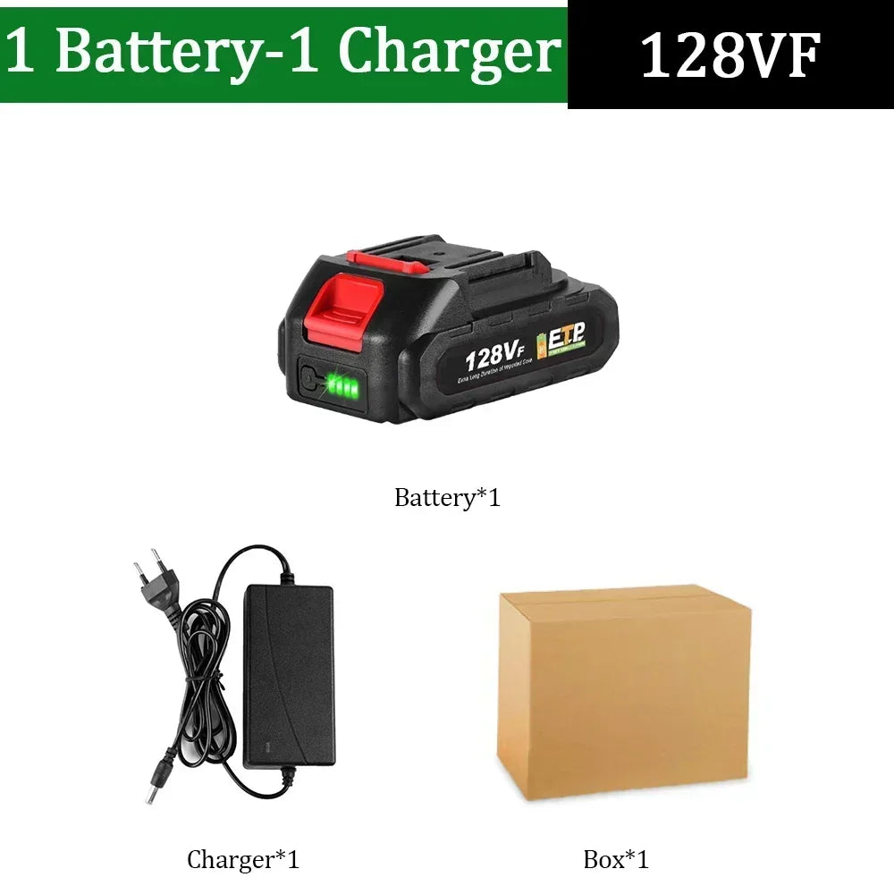 20V Rechargeable Lithium Battery EU Plug 15000mAh.928VF 22500mAh.Battery Capacity Indicator.for Chainsaw Electric Drill