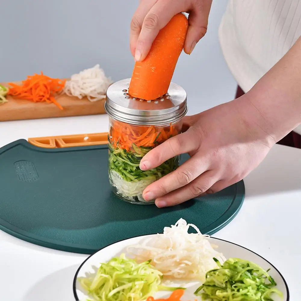 Cheese Grater Lid For Mason Jar Kitchen Mason Jar Grater Lid Rust-Proof Carrot Grater Wear-Resistant Cheese Shredder For Carrots