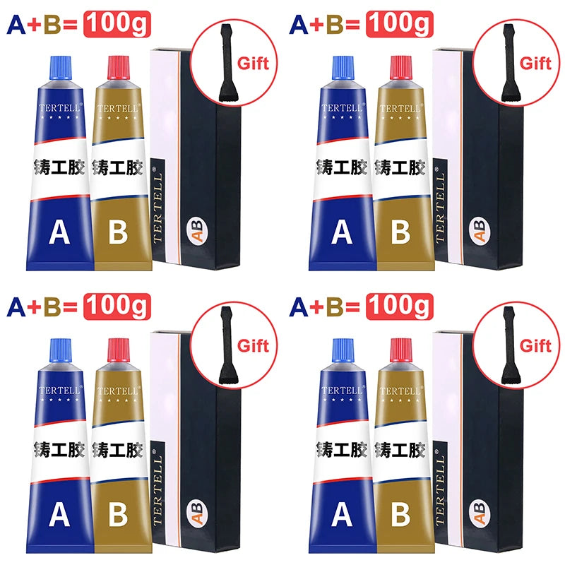 AB Casting Repair Glue High Temperature Resistant Liquid Metal Welding Filler Metal Repair Glue for Metal Casting Defect