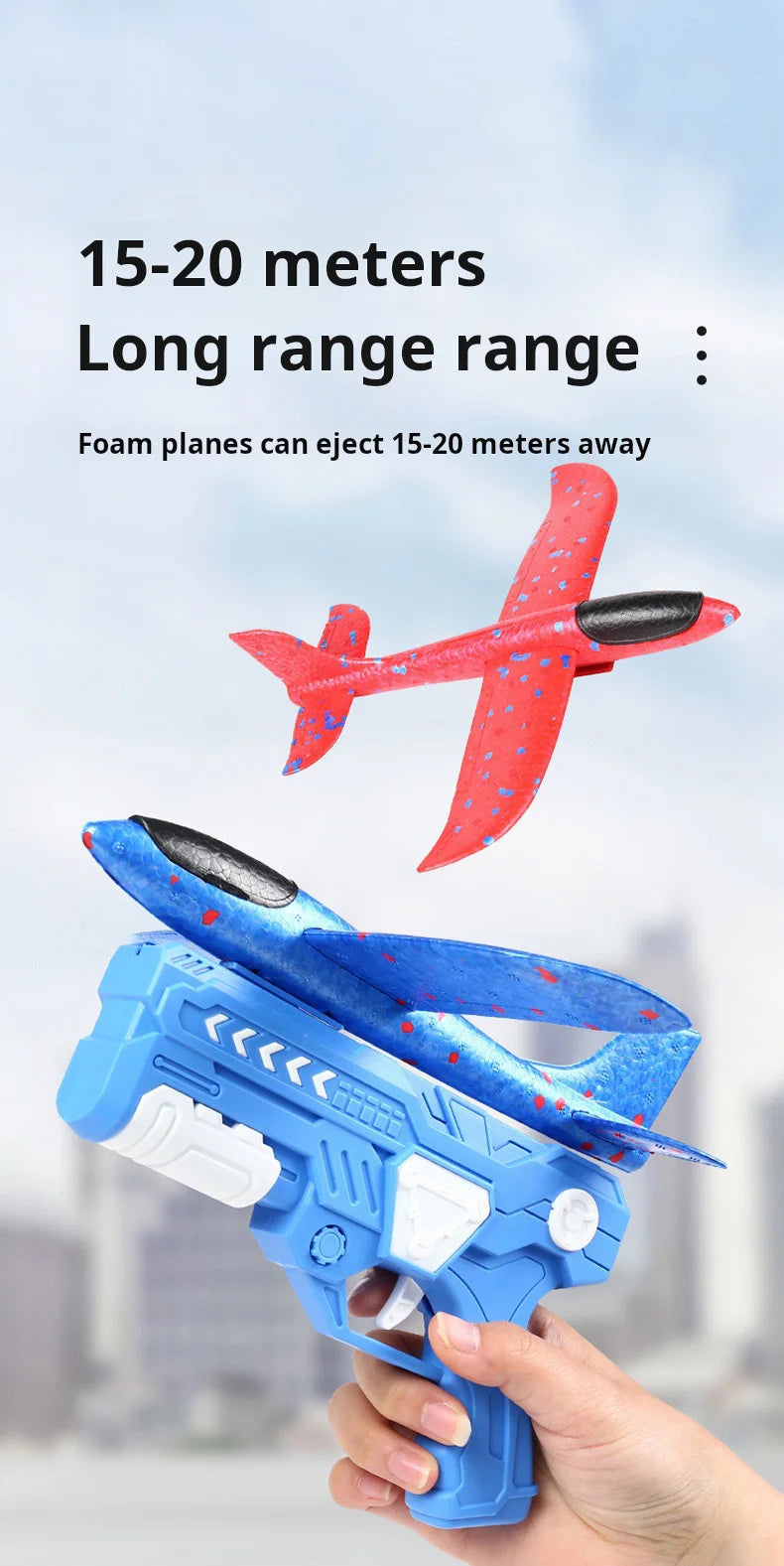 Children's Foam Ejection Aircraft Toys Parent-Child Interaction Outdoor Foam Aircraft Park