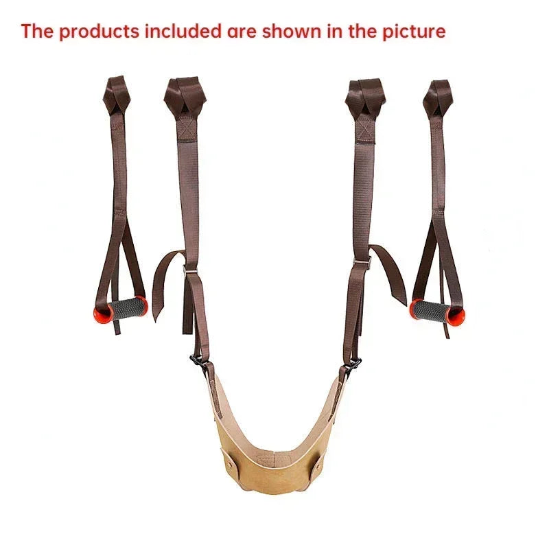 Adjustable Cervical Traction Belt Leather Suspension Neck Strengthening Stretch Frame Home Outdoor Correction Neck Joint Sling