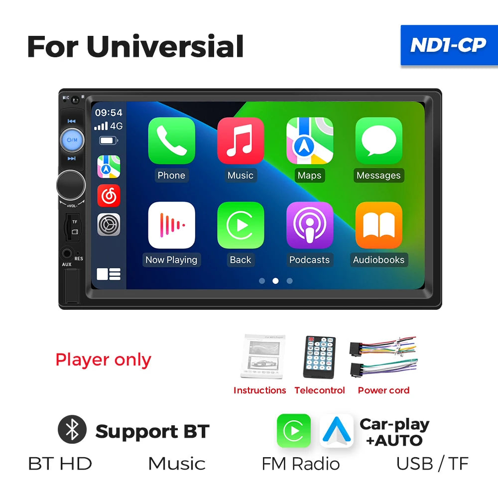 7 Inch HD Touch Screen Intelligent System Car Radio Multimedia Player For Universal Autoradio MP5 Camera TF Card Mirror Link USB