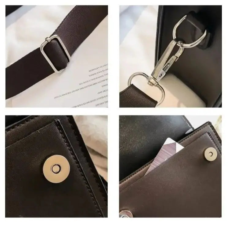 Classic Designer PU Leather Crossbody Bag for Women Travel Handle Handbag Fashion Shoulder Messenger Bag Ladies Small Flap Bag