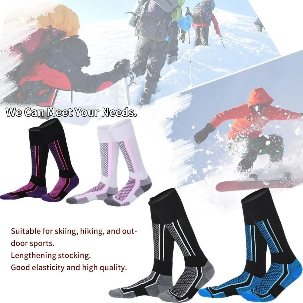 1 Pair Winter Warm Thickeing Ski Stokings Hiking Soks For Women Men Children Anti-Cold Skiig Outdoor High Sports Stockis