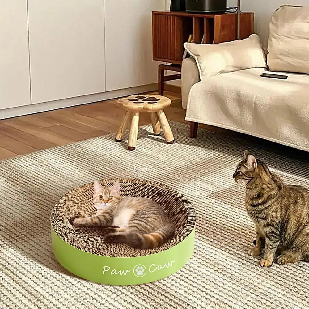 Cat Claw Board Corrugated Claw Scratch Pad Round Scratching Board Rest Recycled Lounge Bed Long-Lasting Pet Supplies For Cats &