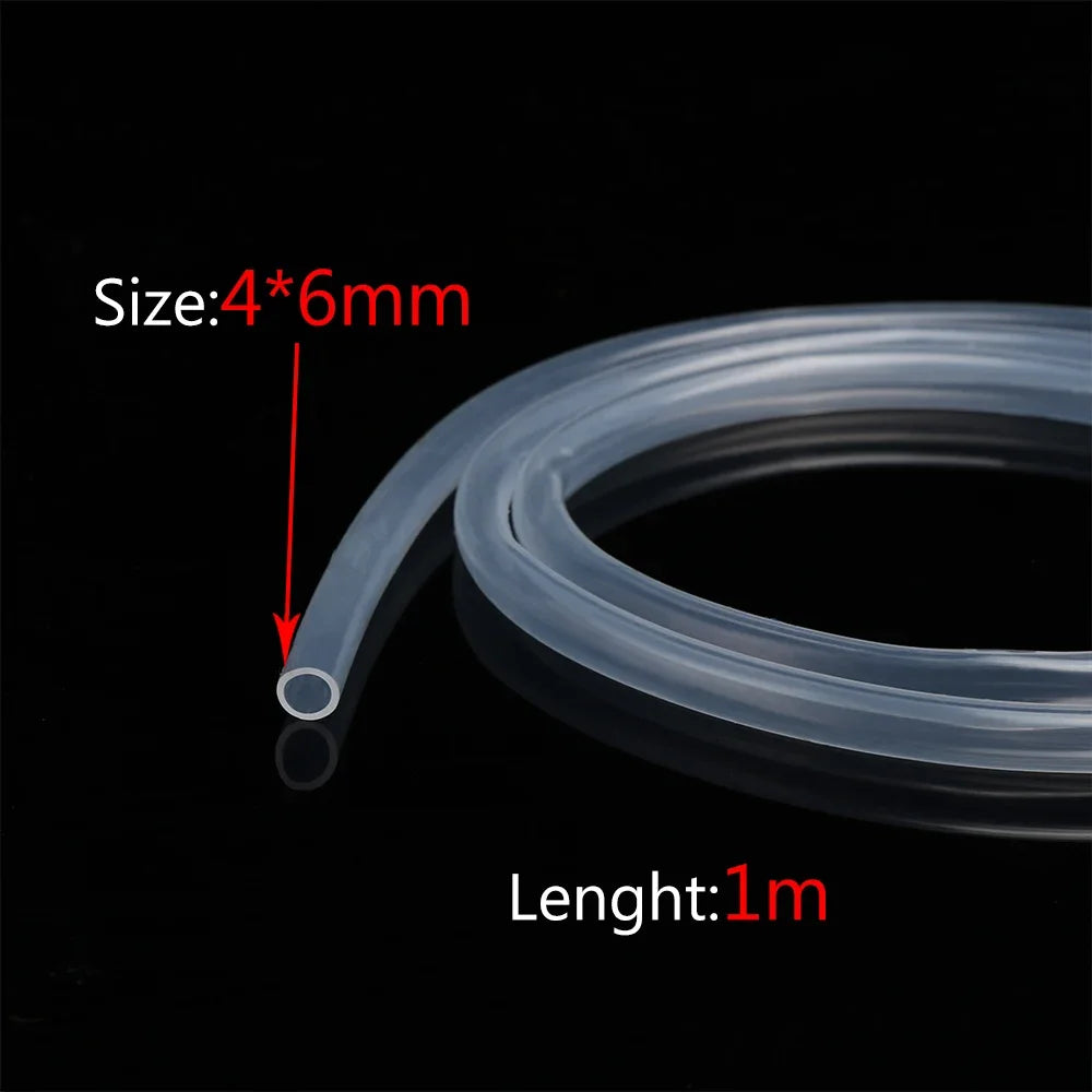 1M / 5M 10M Food Grade Clear Transparent Silicone Rubber Hose 4 5 6 7 8 9 10 11 12 14 16 mm Out Diameter Flexible Silicone Tube