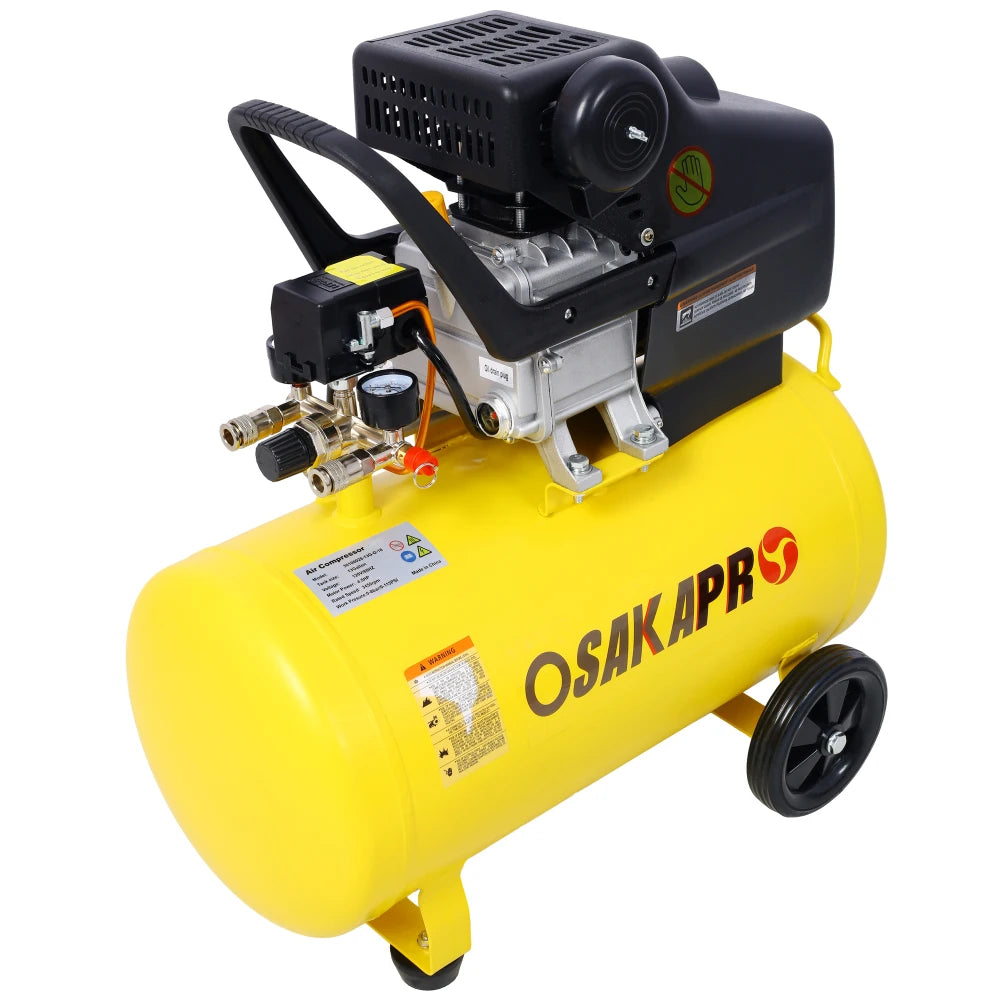 4.5HP 3.5HP Portable 13 Gallons Oil-Lubricated Air Compressor Tank Ultra Quiet Horizontal Tank Adjustable Pressure