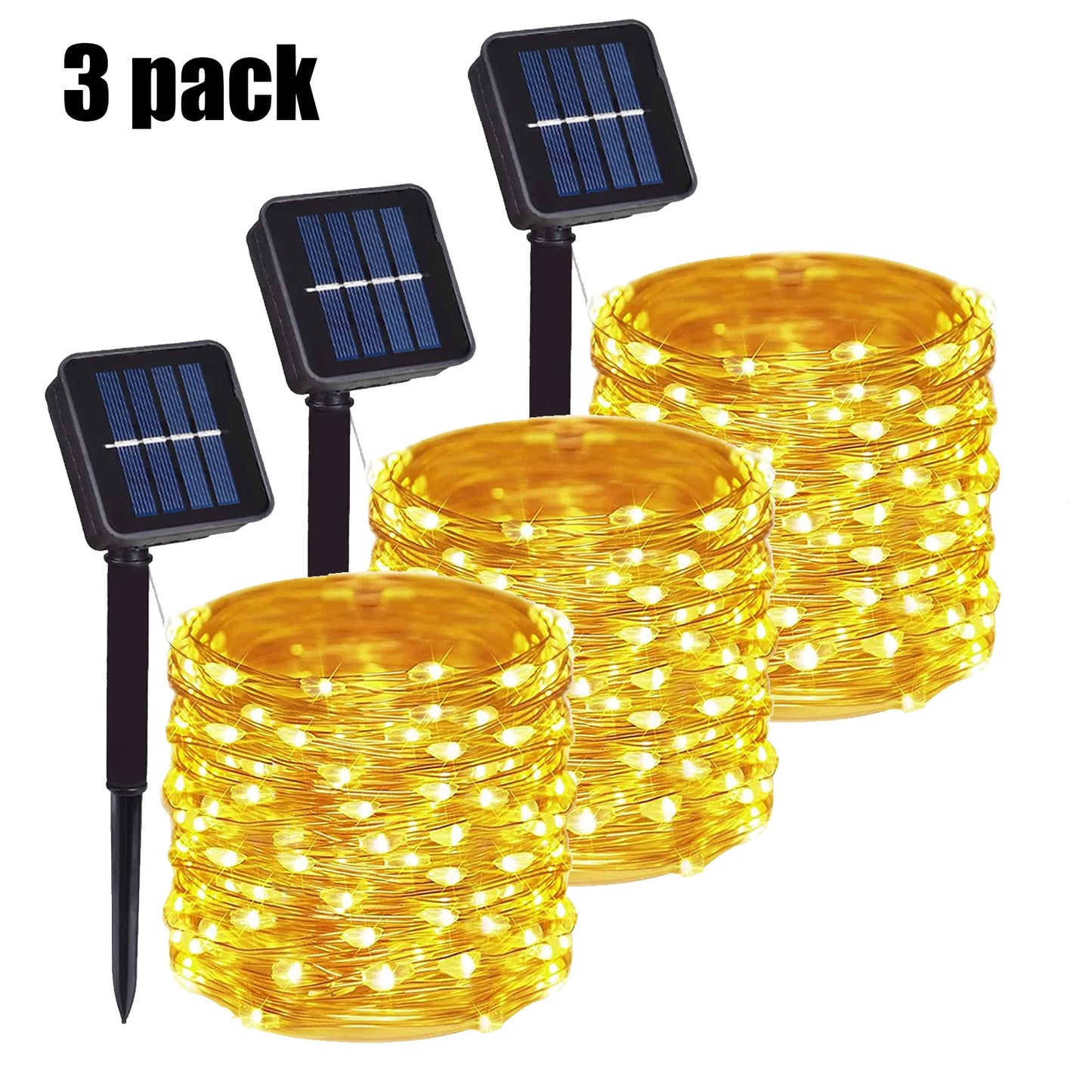 32m/22m/12m/7m Solar Led Light Outdoor Festoon Led Lamp Solar Garden Outdoor Fairy Garland String Christmas Decor 4/3/2/1pack