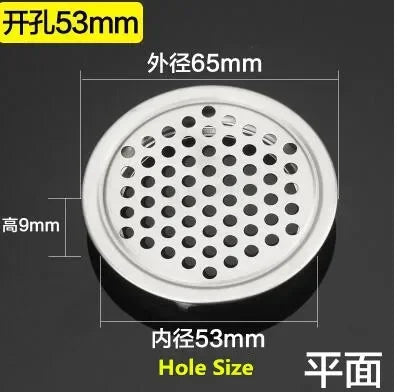 10pcs Round cabinet Air duct Vent Dia.19mm-53mm Steel Louver Mesh Hole plug decoration cover Wardrobe grille ventilation systems