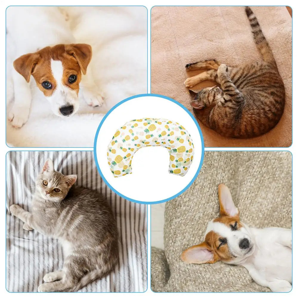 Calming Pillow For Dogs U Shape Soft Cat Bed Pillow Half Donut Cuddler Comfort Cuddler Pillow For Joint Relief