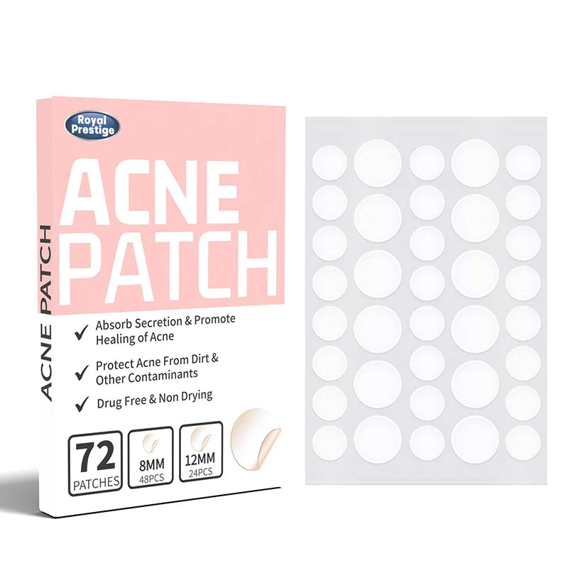 72/180Pcs Invisible Acne Patches Removal Pimple Anti-Acne Hydrocolloid Patches Spots Marks Concealer Repair Sticker Waterproof