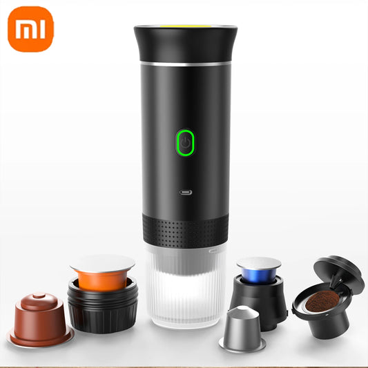 Xiaomi Wireless Electric Portable Espresso Coffee Machine for Car & Home  Coffee Maker 3-in-1 Capsule Powder Travel Coffee Maker