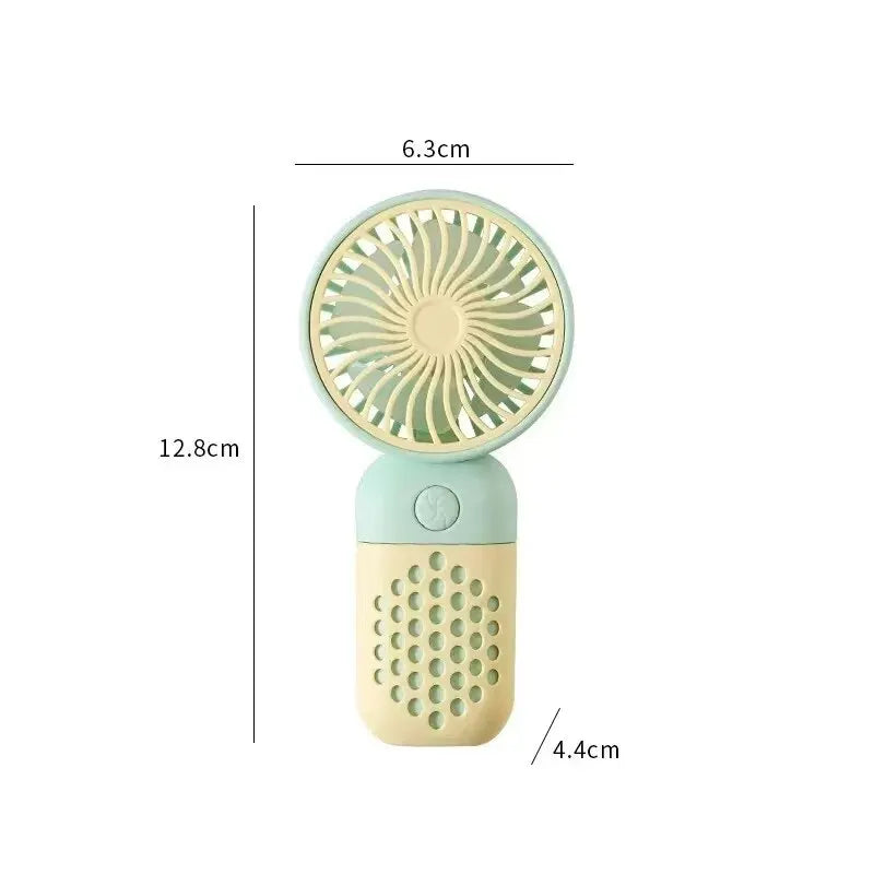 2024 New Handheld Charging Fan Cartoon Cute Small Student Charging Small Fan Portable Mini USB Fan Mini Pocket