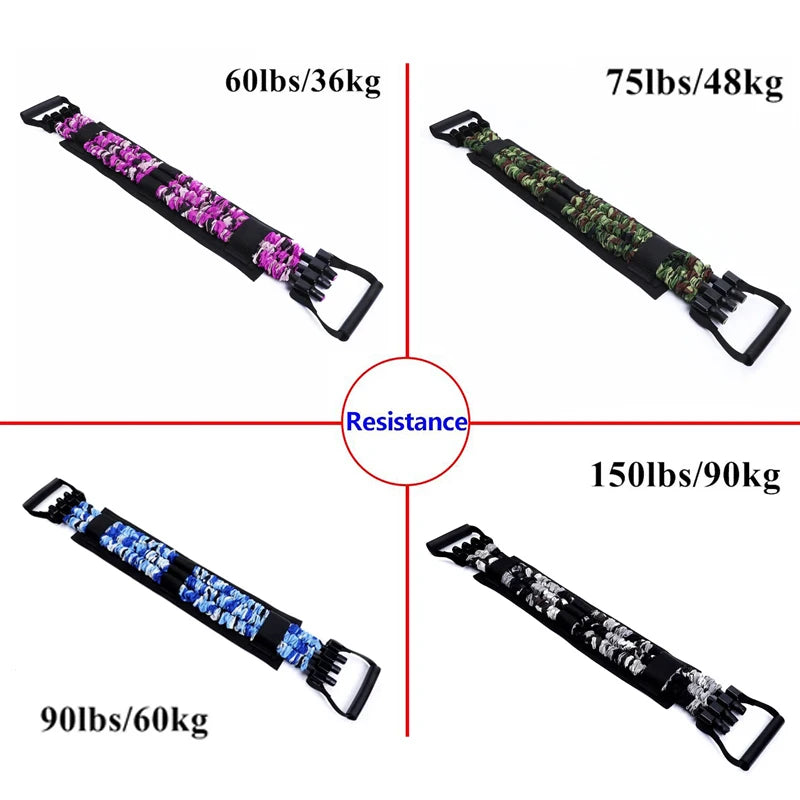 Adjustable Bench Press Bands Set Fitness Bar Push Up Resistance Band Chest Exercise Elastic Rope Arm Expander Home Gym Equipment