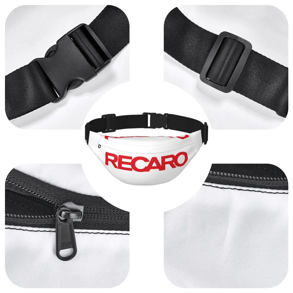 Casual Recaro Houndstooth Fanny Pack for Traveling Women Men Sling Crossbody Waist Bag Phone Money Pouch