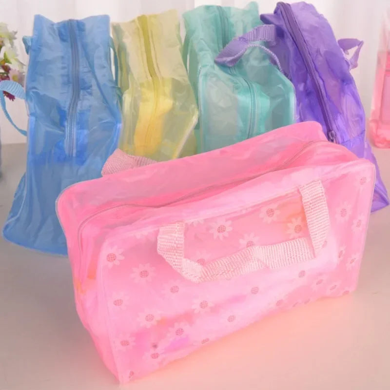 1PC New portable makeup bag Large capacity portable travel storage toiletry bag Waterproof transparent cosmetics storage bag