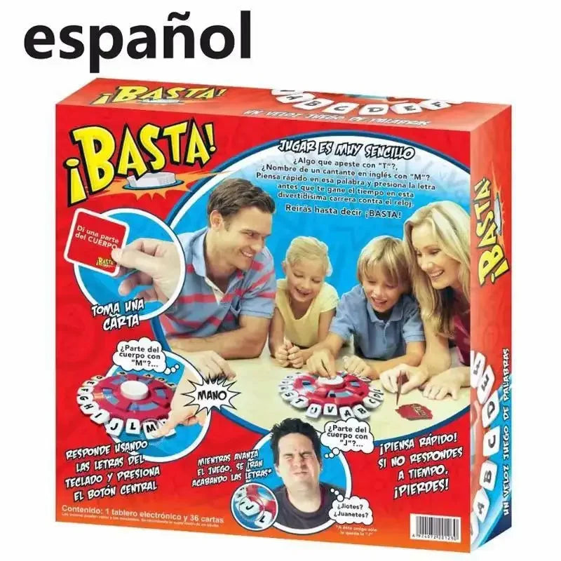 Basta2.0 Children's Educational Board game Spanish Crazy Alphabet Parent-child Interactive Turntable Toy Family game (en inglés)