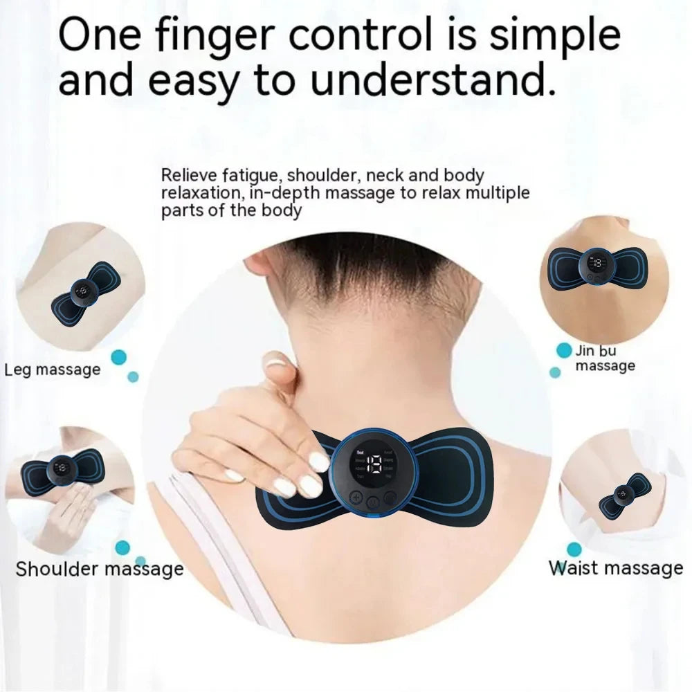 2/3/4 Pcs Smart Electric Neck Massager Set Cervical Patch 8 Modes 19 Levels Intensity Home Use Massage Tools for Relieve Fatigue