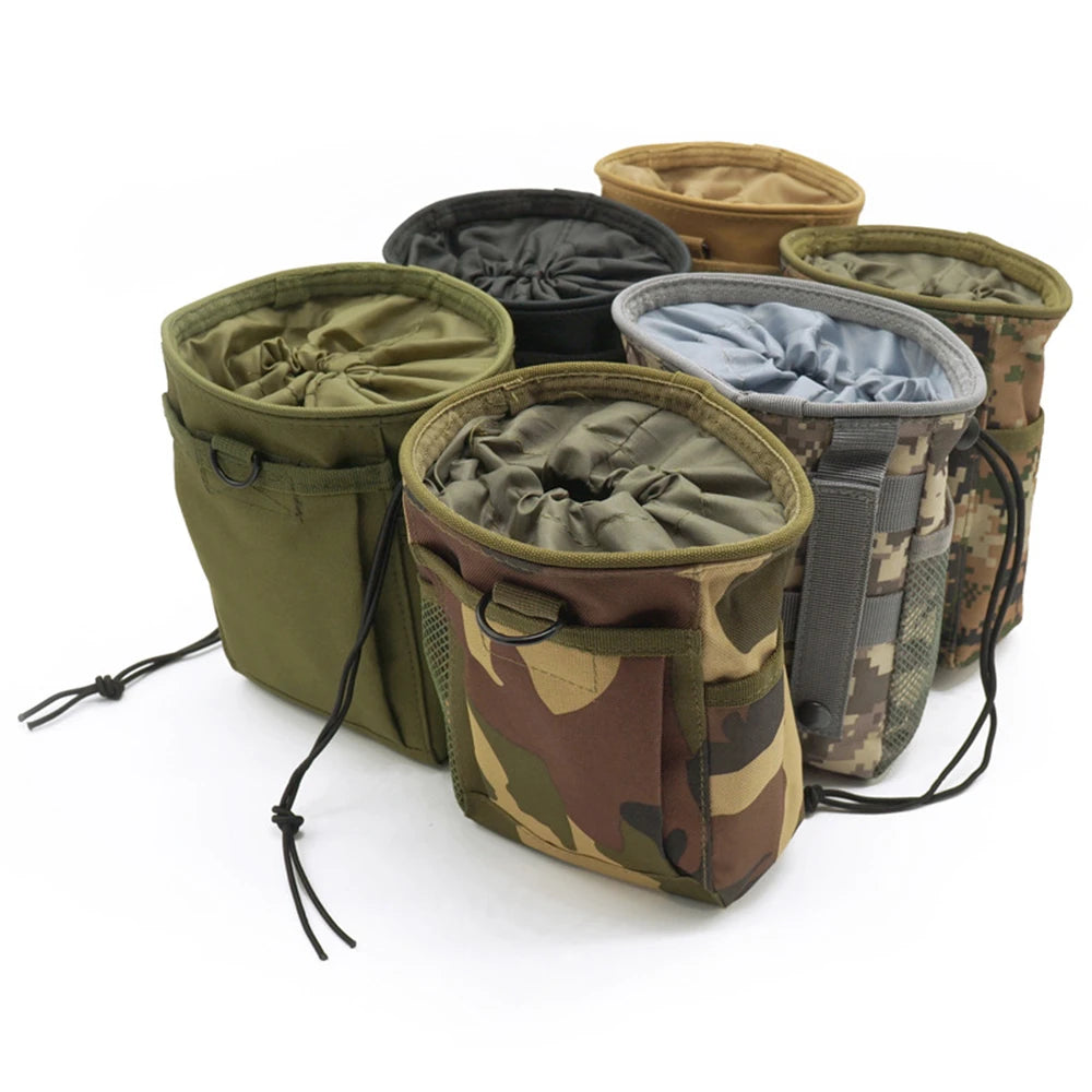 2024 New Outdoor 3-5L Camouflage Molle 600D Nylon Dump Drop Pouch Recycle Waist Pack Ammo Bags Hunting Accessories Bag Pouches