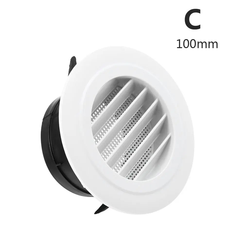 Adjustable Air Ventilation Cover Round Ducting Ceiling Wall Hole Abs Air Vent Grille Louver Kitchen Bath Air Outlet Fresh System