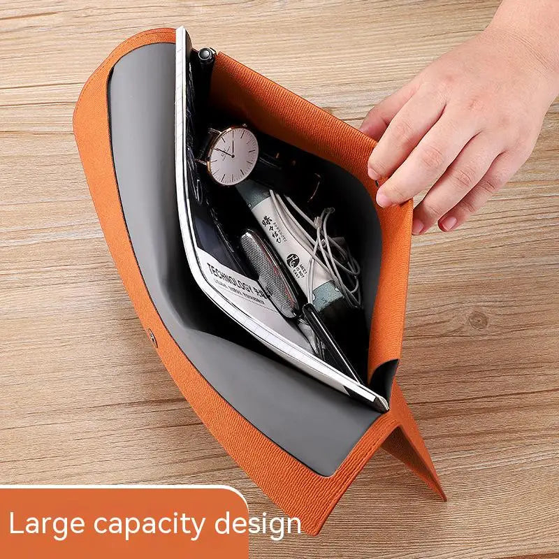 A4 File Information Bag Large Capacity Magnetic Buckle Simple Waterproof Business Office Storage