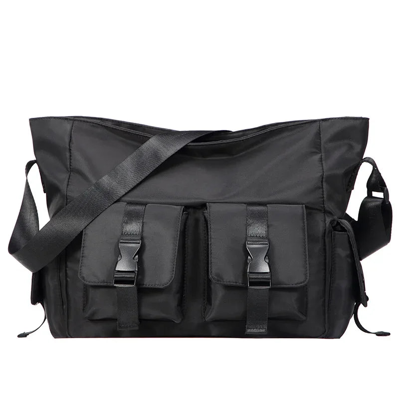 Casual Large Capacity Waterproof Messenger Shoulder Bag Men Crossbody School bag for Teenage Outdoor Man Black Big Travel Bags