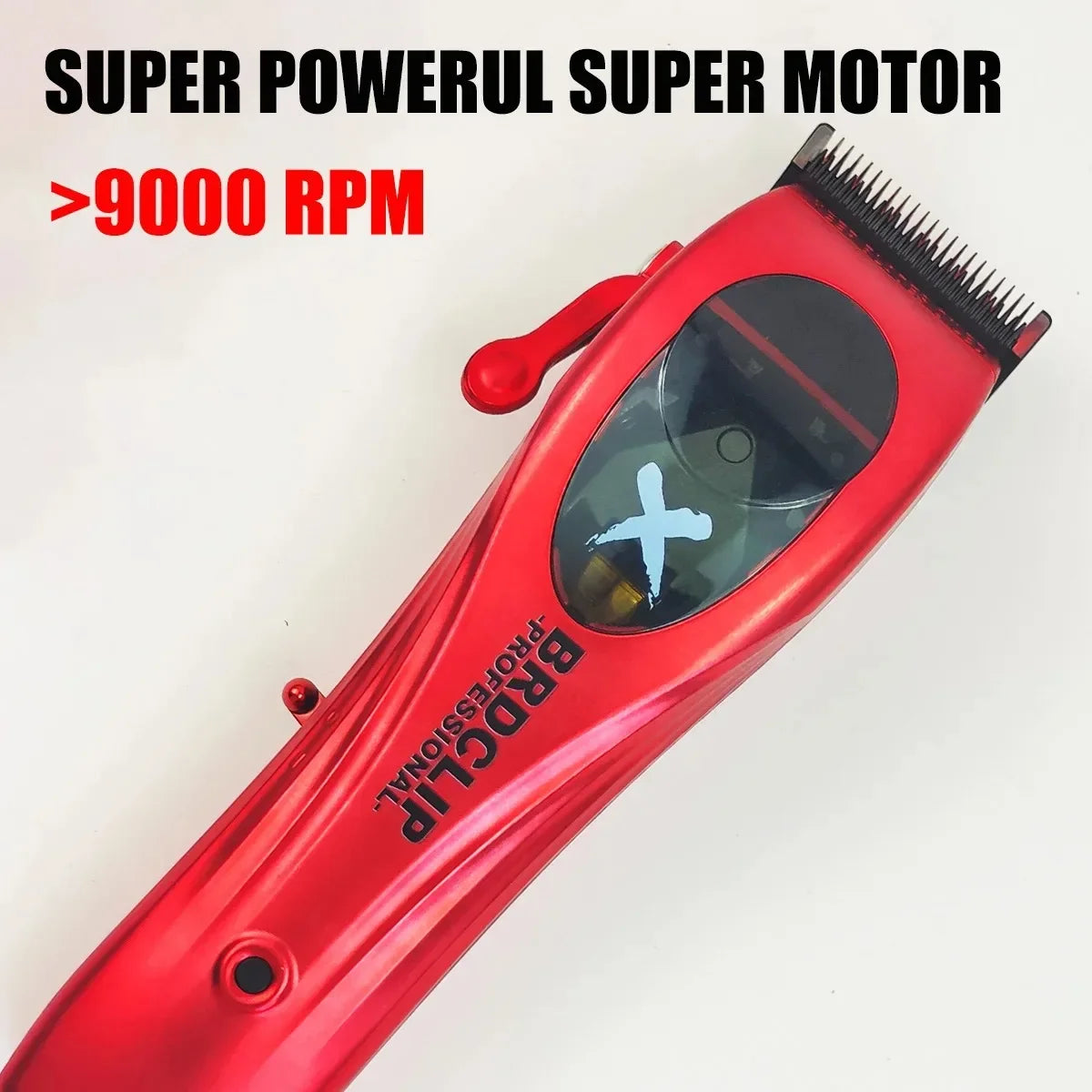 BRDCLIP X1C 9000RPM Magnetic Motor Hair Clipper Professional Barber Hair Cutting Machine Salon Trimmer for Men with Charge Base