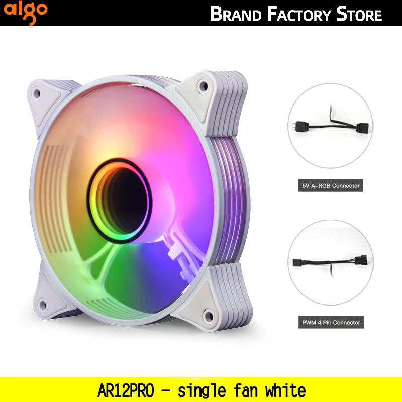 Aigo AR12PRO Computer Case fan ventoinha PC 120mm rgb fan 4pin PWM CPU Cooling fan 3pin5v Unlimited space argb 12cm ventilador