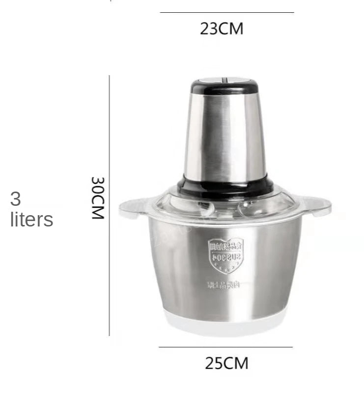 2 Speed Stainless steel Electric Chopper Meat Grinder Mincer Food Processor Slicer Meat Cutter  Food Chopper Electric