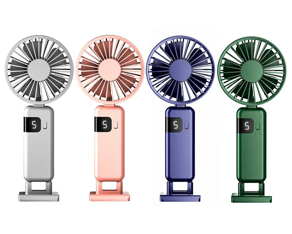 2024 New Arrival Wind Cooling Hand Mini Usb Fan Portable 5 Speed Personal Pocket Rechargeable Handheld with Hook