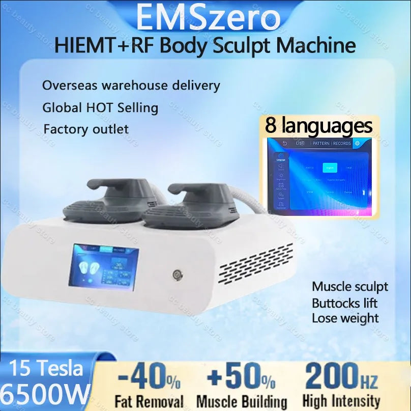 2024 Nova Upgrade Portable 6500w 200Hz EMS Body Sculpting Machine Emszero NEO Hi-emt Body Contouring Device