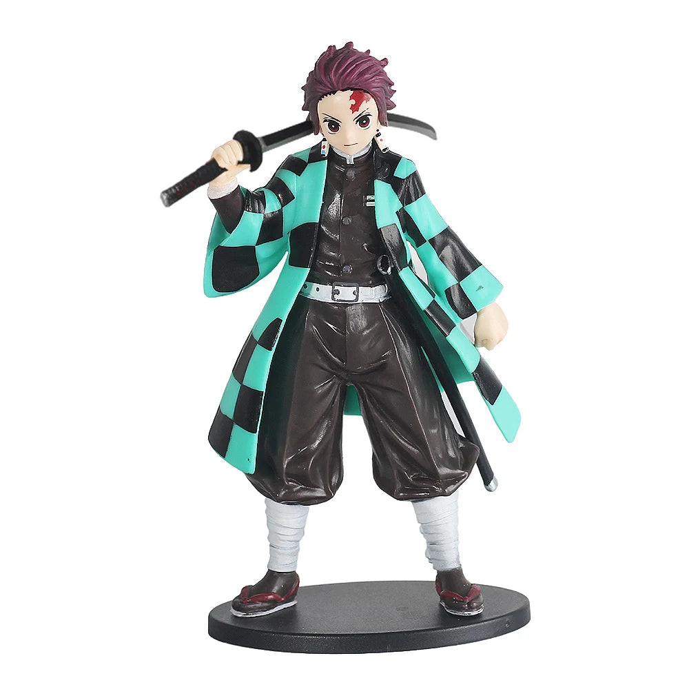 Anime Demon Slayer Kimetsu No Yaiba Figure Kamado Tanjirou Action Figure Agatsuma Zenitsu Nezuko Warrior PVC Model Toys