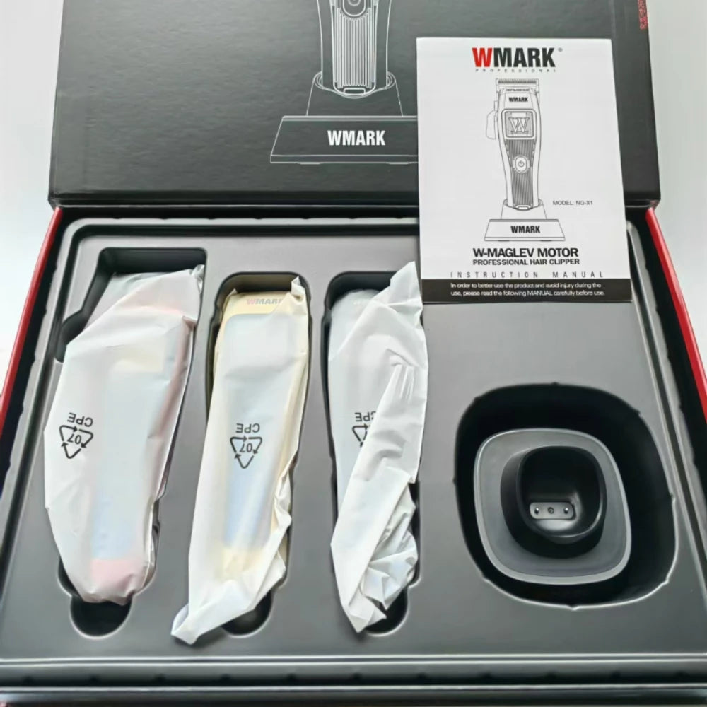 2024 New Electric Hair Trimmer WMARK NG-X1 MAGLEV HIGH SPEED HAIR CLIPPER Trimmer, DLC Powder Metallurgy T-style Blade