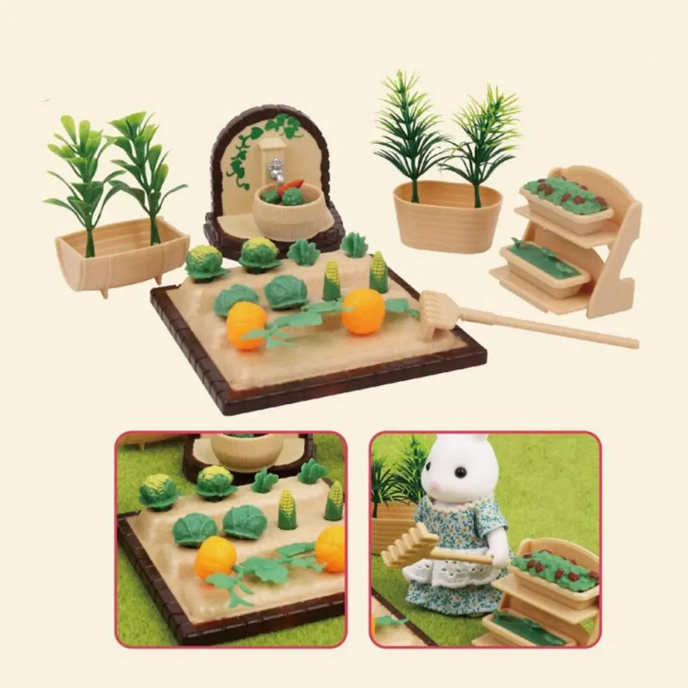 1:12Dollhouse Miniature Furniture Toys Set DIY Forest Family Kids Girls Pretend Play Furniture Toys Gift for Christmas Birthday