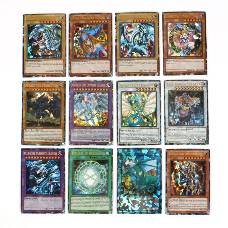 66-148PCS Yugioh Cards with Tin Box Yu Gi Oh Card English Holographic Golden Letter Duel Links Game Card Blue Eyes Exodia