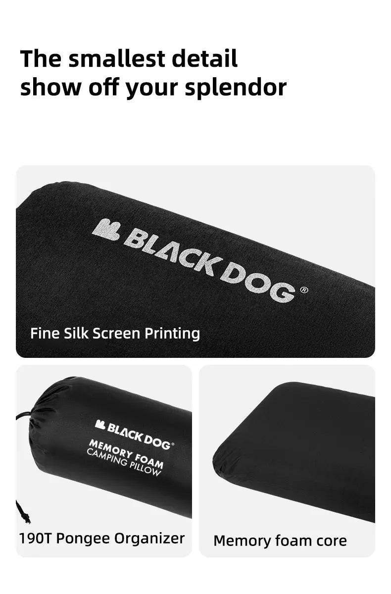 Blackdog Outdoor Memory Foam Pillow Portable Comfort Square Pillow Office Nap Pillow Outdoor Travel Pillow Camping