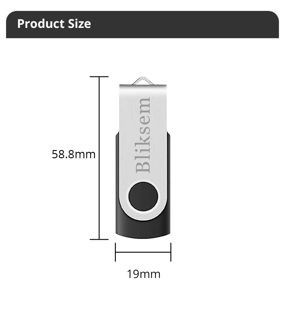 Bliksem Pendrive 64GB Memory Stick for PC Mobile 64GB 2.0 Metal USB Flash Drive USB Drive 64GB USB Stick