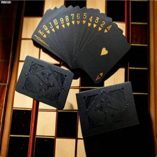 Color Black Gold Playing Card Game Card Group Waterproof Poker Suit Magic Dmagic Package Board Game Gift Collection