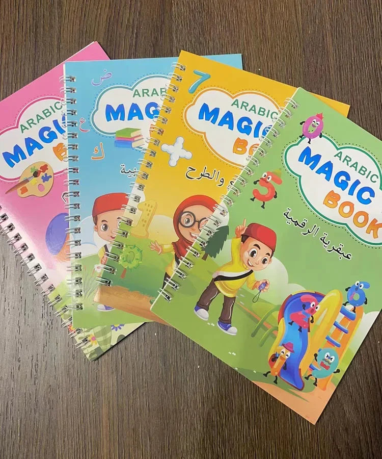 4 Books Magic Book Montessorii Educational Drawing Toys Montessori Education Kids Copy Exercise French Writing Notebook